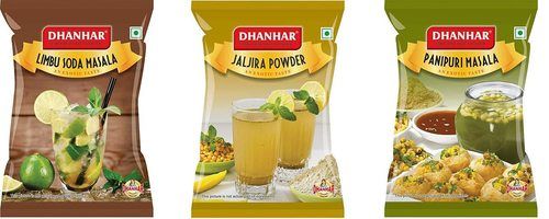 Dhanhar Combo Pack Of Limbu (Nimbu) / Lemon Soda Masala, Jaljira Masala Powder And Pani Puri (Golgappa) Masala Powder a   500g Of Each