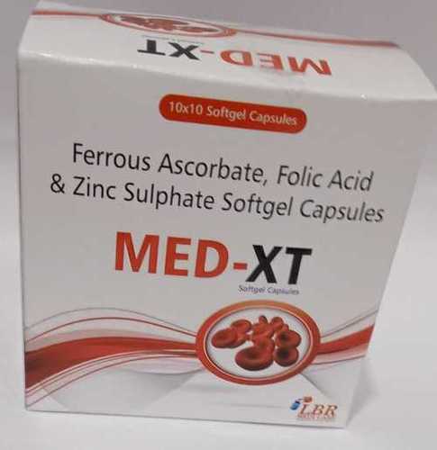 Ferrous Ascorbate, Folic Acid & Zinc Sulphate Softgel Capsule