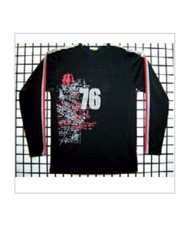 Printed Pattern Mens Crew Neck T Shirt Size: Large