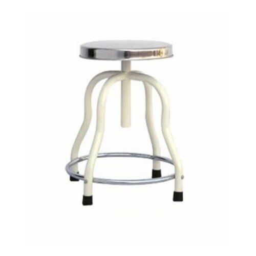 Stainless Steel With Mild Steel Made Durable Round Type Hospital Stool 