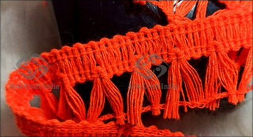 Arte Craft Decorative Orange Tassel Lace