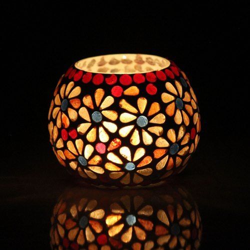 Handmade Mosaic T Light Candle Holder