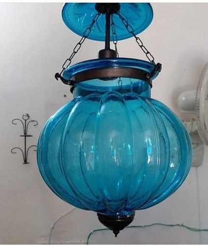 Transparent Hanging Melon Glass Lamp