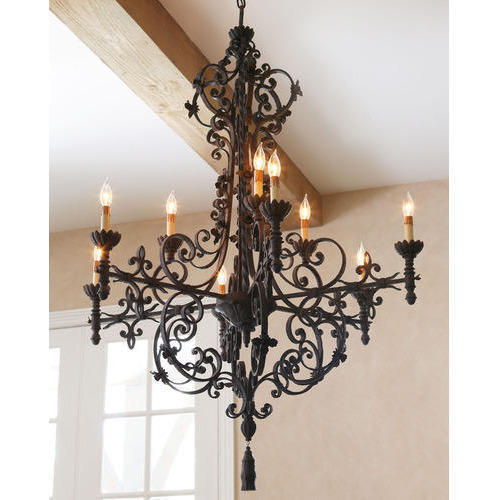 Black Antique Ms Candle Chandelier