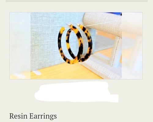 Designer Round Shape Resin Earring