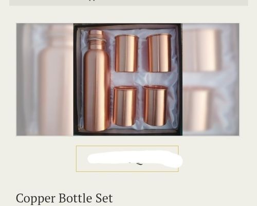 Plain Pattern Copper Bottle Set