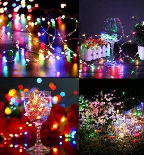 Multi Color Tu Casa Dw 425 Led Copper Wire Purple String Light Battery Operated -5 Mtrs-Set Of 2