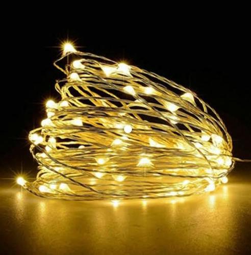 Multi Color Tu Casa Dw-440 Usb Led Copper Fairy Light ,Waterproof (10 Mtrs-100 Bulbs) Nickle Finish --Warm White