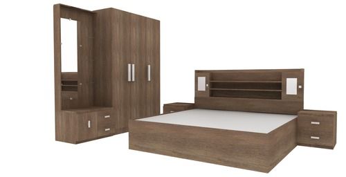 Bedroom Set (Bed, Almira, Dressing, Sidebox) Home Furniture