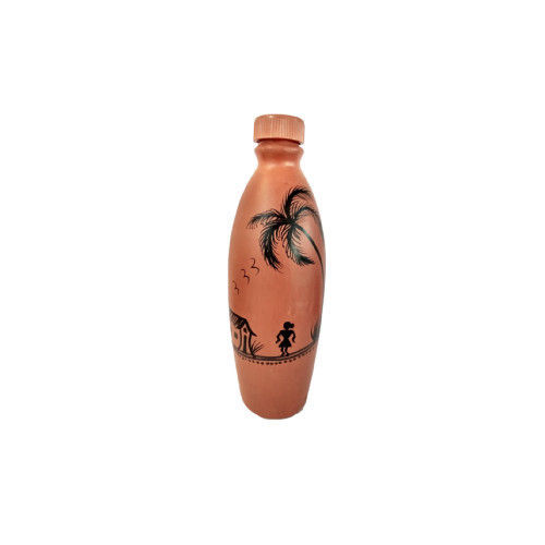 Printed Design Clay Water Bottle