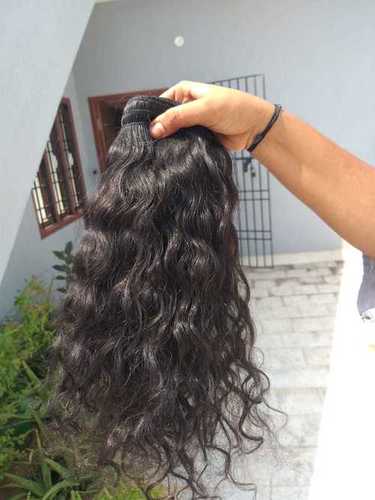 Natural Black And Brown Wavy Raw Indian Hair