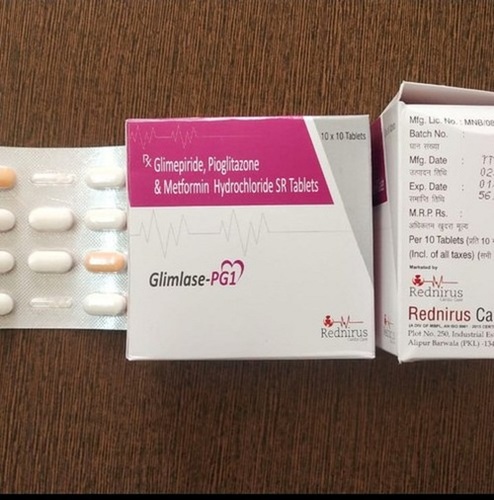 मेटफोर्मिन एचसीएल पियोग्लिटाज़ोन और ग्लिमपीराइड एंटी डायबिटिक टैबलेट