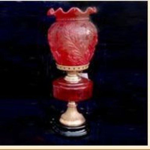 Multicolor Red Color Antique Table Lamps