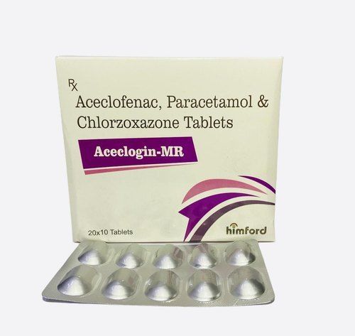 Aceclogin Mr Acelcofenac Paracetamol Chlorzoxazone Tablets