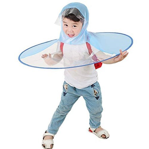 Durable Stylish Transparent Type Kids Foldable Raincoat Umbrella