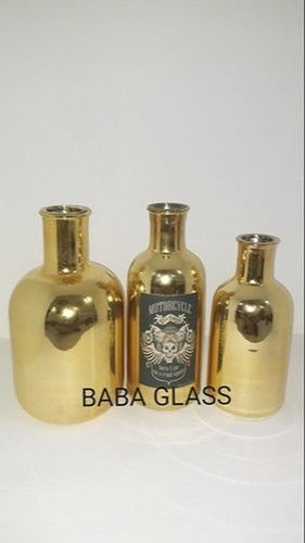 Eye Catching Look Golden Glass Bottle