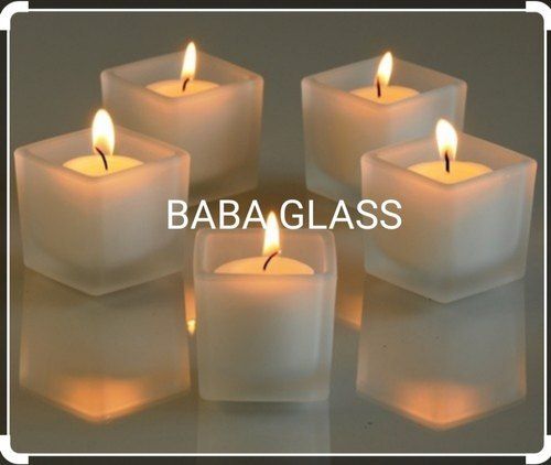 Glass Frosted Candle Holders