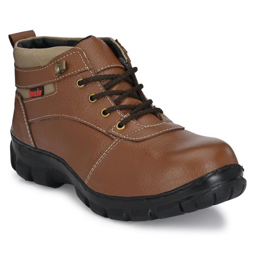 Custom Kavacha Sn47 Steel Toe Brown Safety Shoes, Size: 8