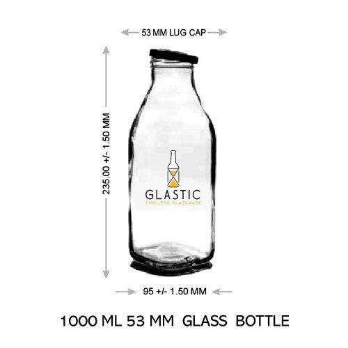 Transprent Transparent Glass Bottle (1000 Ml)