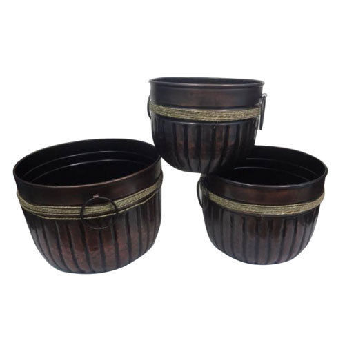 Black Antique Finish Copper Planters