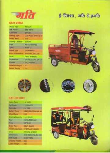 Battery Operated Electric Passenger Rickshaw