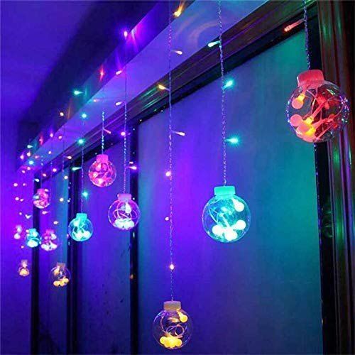 Warm White Blink Type Wish Ball Plastic Led Attractive With Decorative Curtain Light