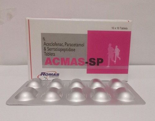 Aceclofenac Paracetamol And Serratiopeptidase Prescribed Pain Reliever Tablets