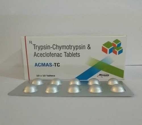 Trypsin Chymotrypsin And Aceclofenac Pain Reliever Tablets Age Group: Adult