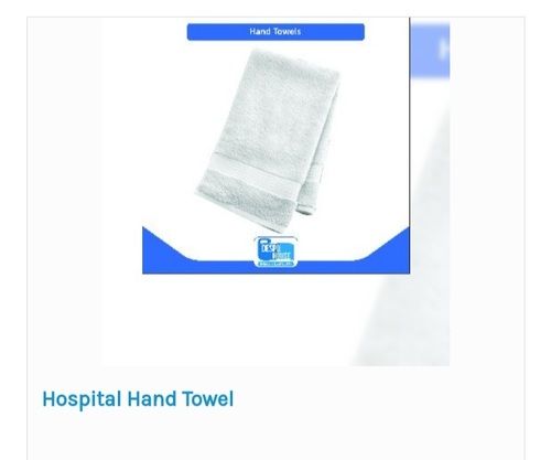 White Color Plain Pattern Hospital Hand Towel