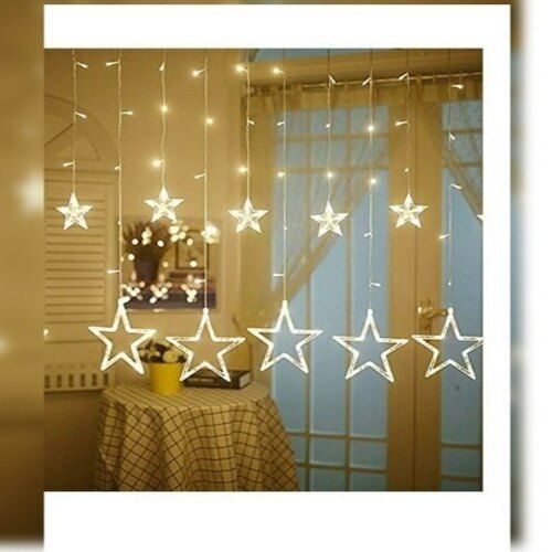 Durable 6+6 Type Warm White Color Decorative Star Curtain Led Lights