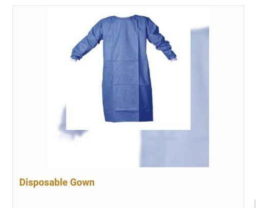 Blue Color Plain Disposable Gown