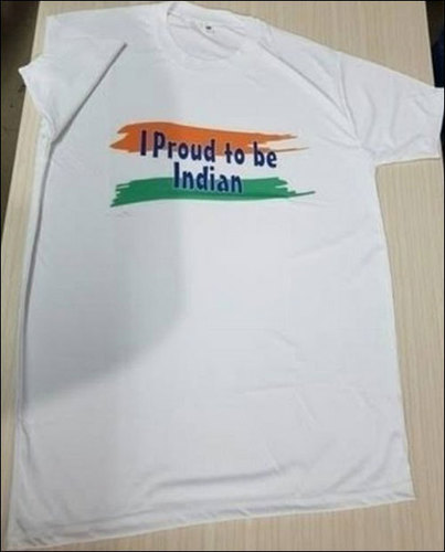 Half Sleeve Tiranga Printed T Shirt