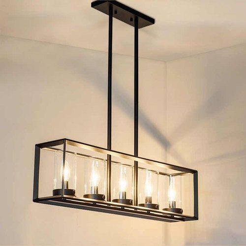 Black Hanging 5 Hurricane Roof Lamp