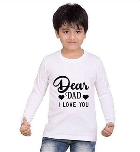 White Kids Full Sleeve Sublimation T-Shirt