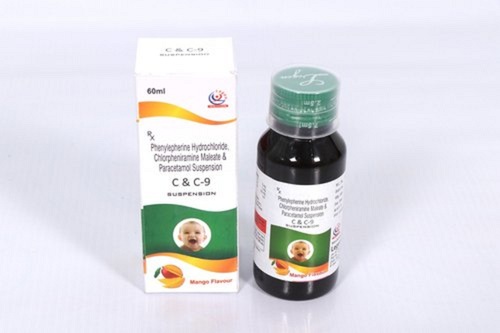 फेनिलफ्राइन एचसीएल और क्लोरफेनिरामाइन मैलेट और पेरासिटामोल ओरल सस्पेंशन