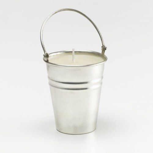 Silver Plated Bucket Candle Holder