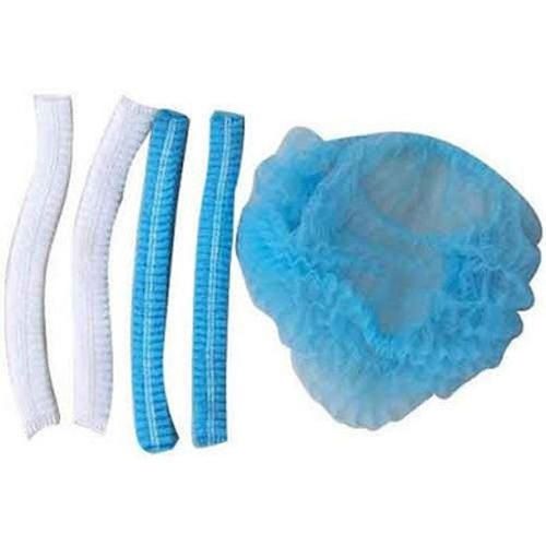 Disposable Blue Stretchable Non Woven 18 Inches Bouffant Cap