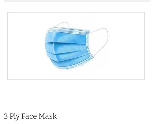 Plain Pattern 3 Ply Face Mask