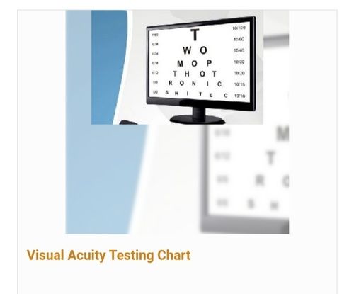 White Color Ophthalmic Visual Acuity Testing Chart
