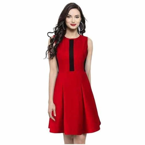 Buy Red Flare Short Cap Sleeves Party Dress  Boldgalcom