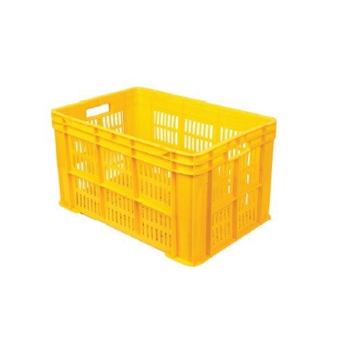 Yellow Fruit Vegetable 45 Liter Mesh Plastic Crates Size: Vary