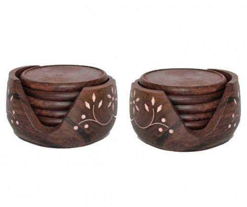 Brown Designer Antique Table Coasters