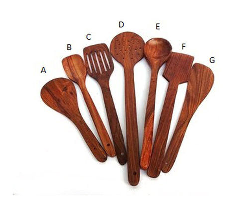 Fancy Wooden Cutlery Set, Trusted Quality, Antique Style, Polished Surface, Eco Friendly, Hard Texture, High Strength, Easy To Carry, Brown Color