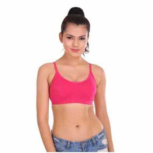 Ladies Daily Wear Pink Cotton Bra