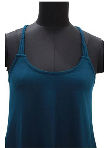 Red Ladies Pv Lycra Regular Fit Top
