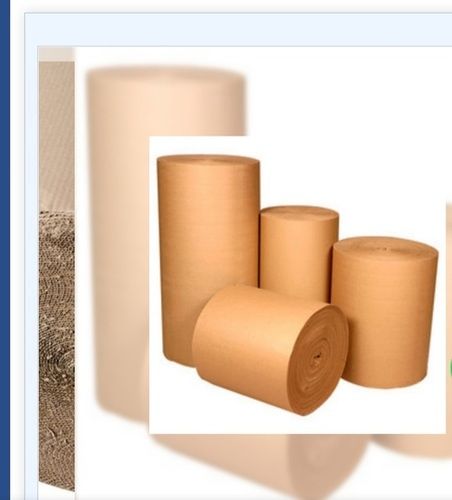 Brown Plain And Durable Corrugated Paper Rolls