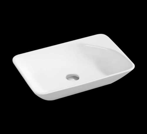 White Rectangular Shape Ceramic Sink