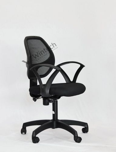 Black Low Mesh Back Polyester Seat Office Revolving Chair