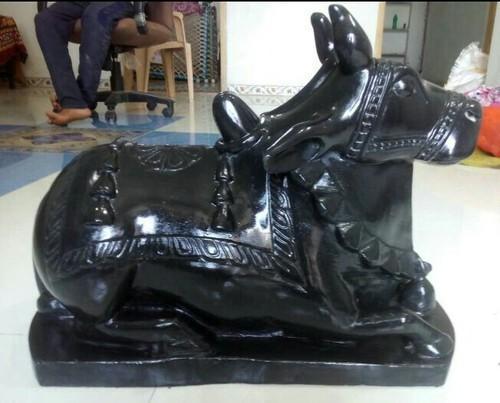 Eco-Friendly Black Stone Nandi Statue