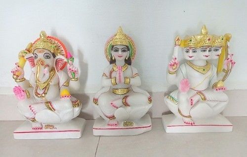 पर्यावरण के अनुकूल संगमरमर की शिव परिवार की मूर्ति